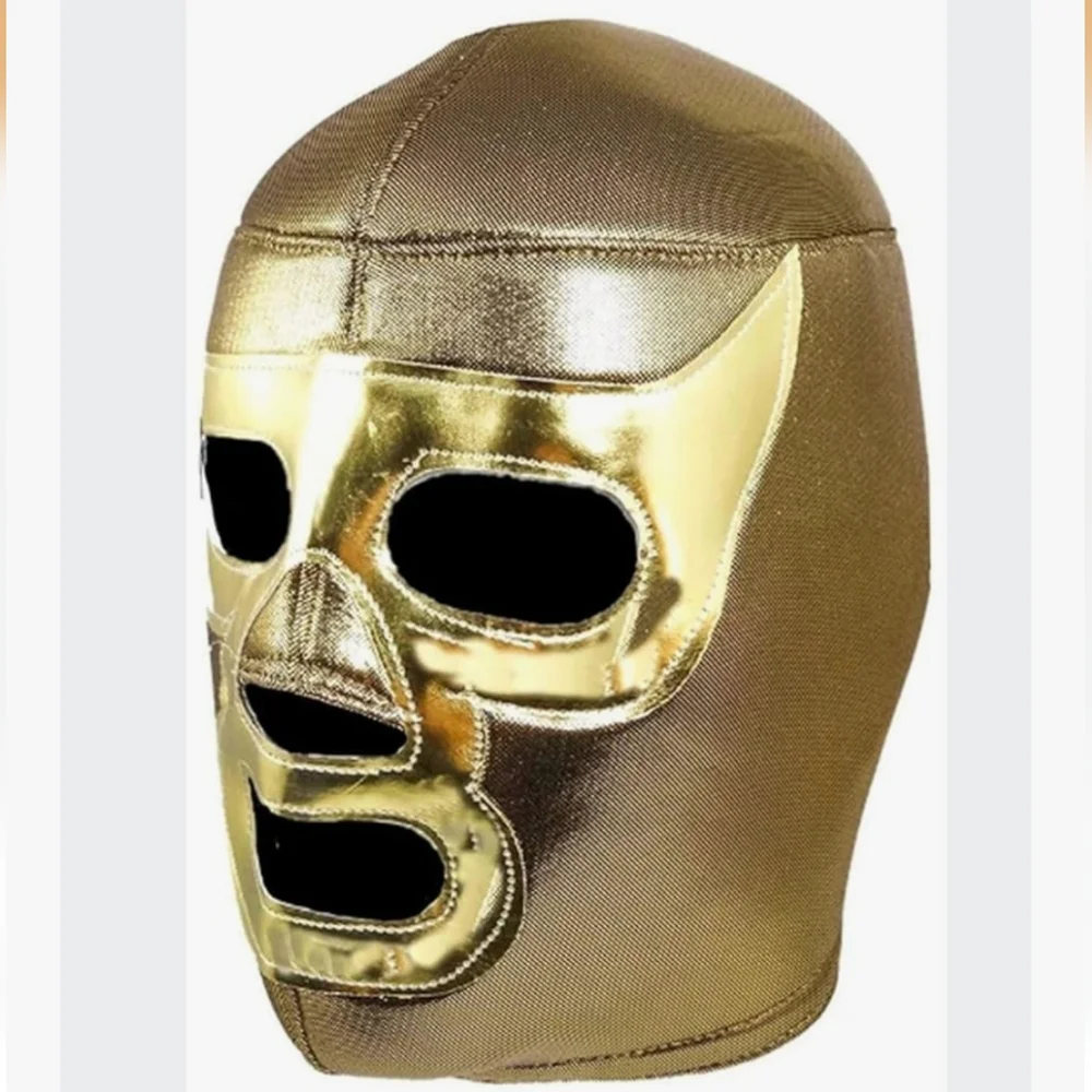 Gold Lucha Libre Wrestling Mask